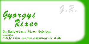 gyorgyi rixer business card
